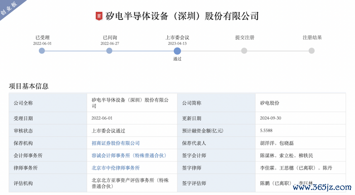 图片开头：深交所审核官网