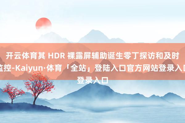 开云体育其 HDR 裸露屏辅助诞生零丁探访和及时监控-Kaiyun·体育「全站」登陆入口官方网站登录入口